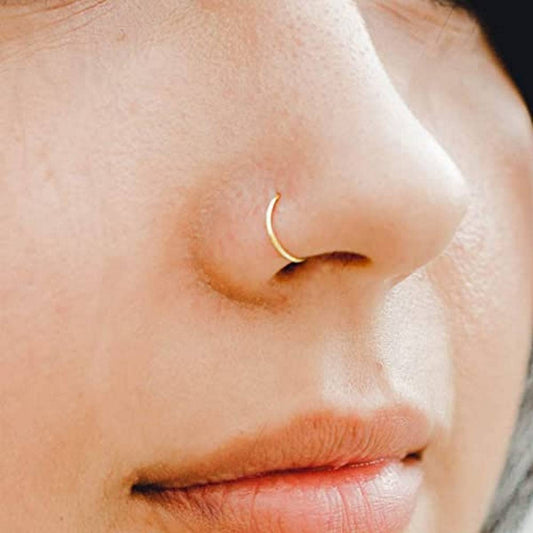 Girls’ Golden Nose Rings (6 Pack)