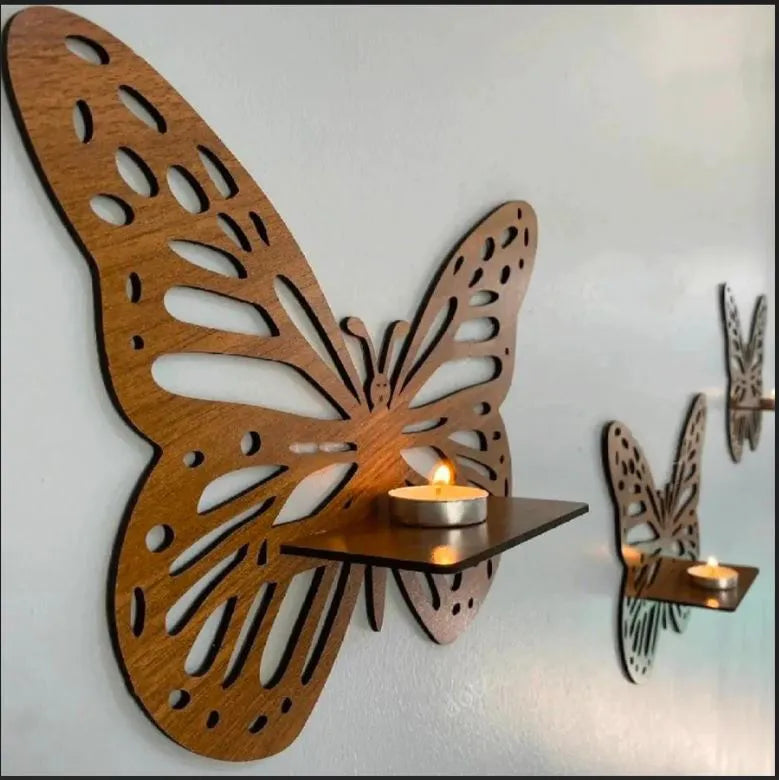 Lifestyle Glory Butterfly Wooden Wall Shelf