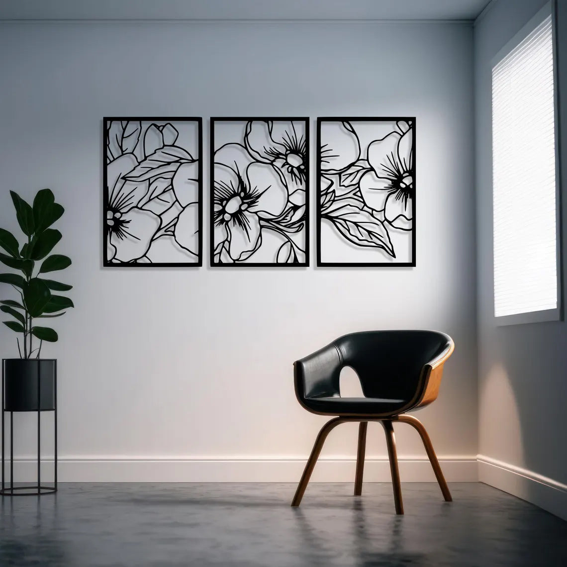 Floral Wooden Wall Art