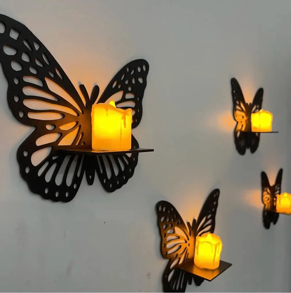 Lifestyle Glory Butterfly Wooden Wall Shelf