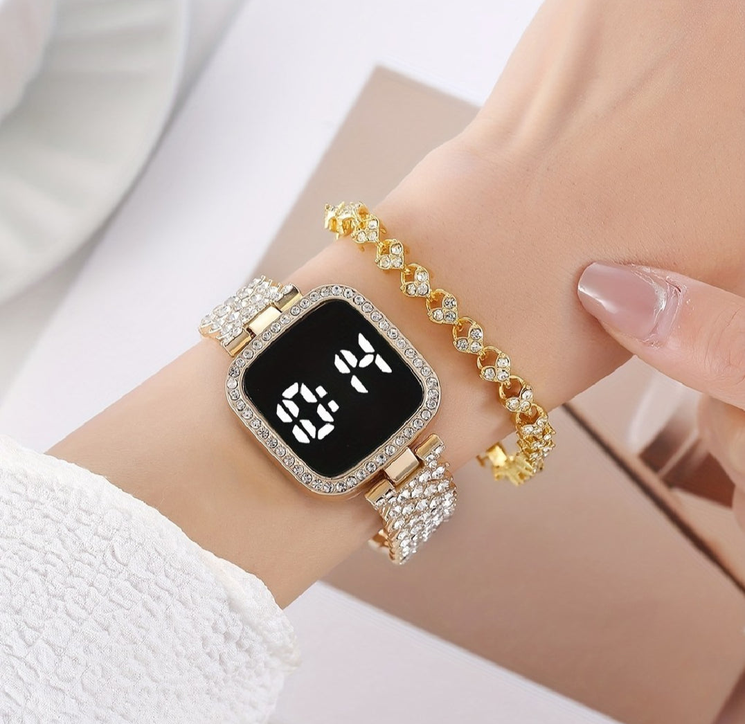 Diamond Luxury LED Watch for Women & Girls
